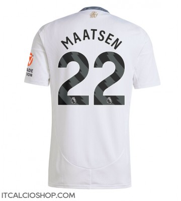 Aston Villa Ian Maatsen #22 Seconda Maglia 2024-25 Manica Corta
